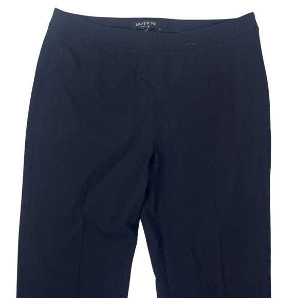 Lafayette 148 Wool Blend Taper Leg Dress Pants Navy Blue Size 0 - Picture 2 of 8